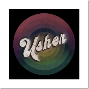 retro vintage circle Usher Posters and Art